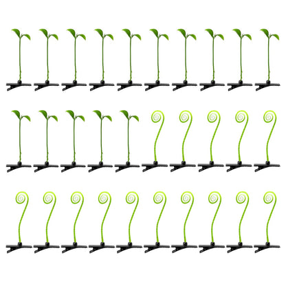 30Pcs Bean Sprout Hair Clips Set, Cute Green Plant Hair Barrettes for Women, Girls, and Kids, Funny Grass Hairpins for School, Parties, and Everyday Wear