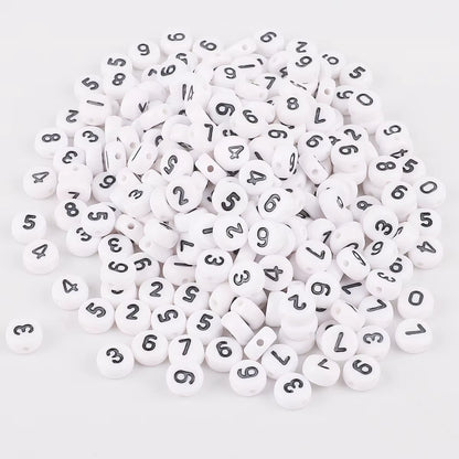 4X7Mm 100Pcs Acrylic Spacer Beads Letter Beads Oval Alphabet Beads for Jewelry Making Needlework Beads DIY Handmade Accessories