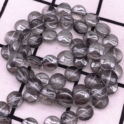 15Pcs/Lot 10*3Mm Glaze round Flat Beads Crystal Glass Beads,Wheel Beads,Transit Beads,Bracelet Necklace Jewelry Making