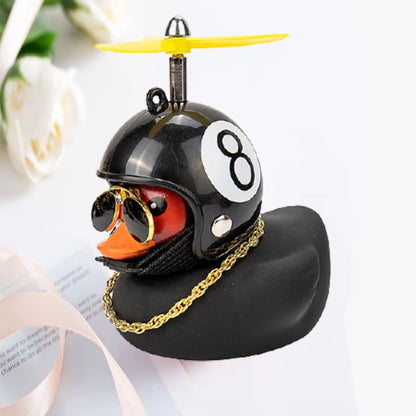 Adorable Yellow Duck Pendant with Helmet - Fun Cycling Accessory for Road Bike Enthusiasts