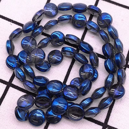 15Pcs/Lot 10*3Mm Glaze round Flat Beads Crystal Glass Beads,Wheel Beads,Transit Beads,Bracelet Necklace Jewelry Making