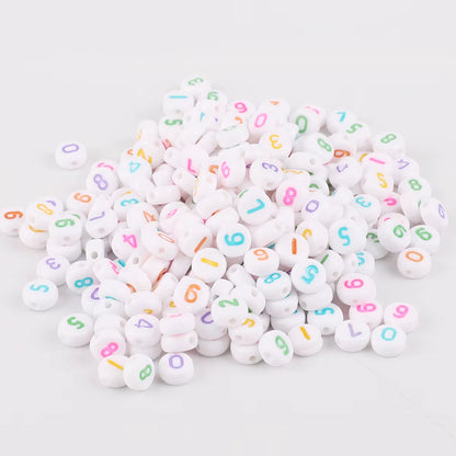 4X7Mm 100Pcs Acrylic Spacer Beads Letter Beads Oval Alphabet Beads for Jewelry Making Needlework Beads DIY Handmade Accessories