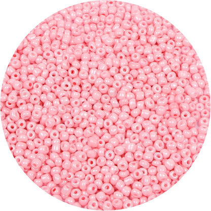 1300 Pieces Glass Seed Beads Bulk,  4Mm 6/0 Glass Beads Bulk Opaque Pony Beads for Bracelet Mini Spacer Beads Loose Beads Small Beads for Jewelry Making Glass Beads for DIY Craft (Pink)