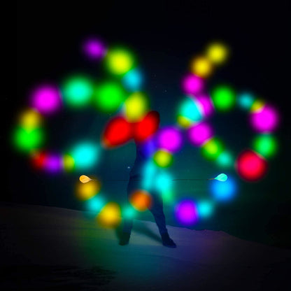 LED Poi Balls Glow Balls Soft Glow Poi Balls for Beginners and Professionals Rai