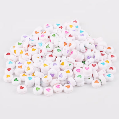 4X7Mm 100Pcs Acrylic Spacer Beads Letter Beads Oval Alphabet Beads for Jewelry Making Needlework Beads DIY Handmade Accessories